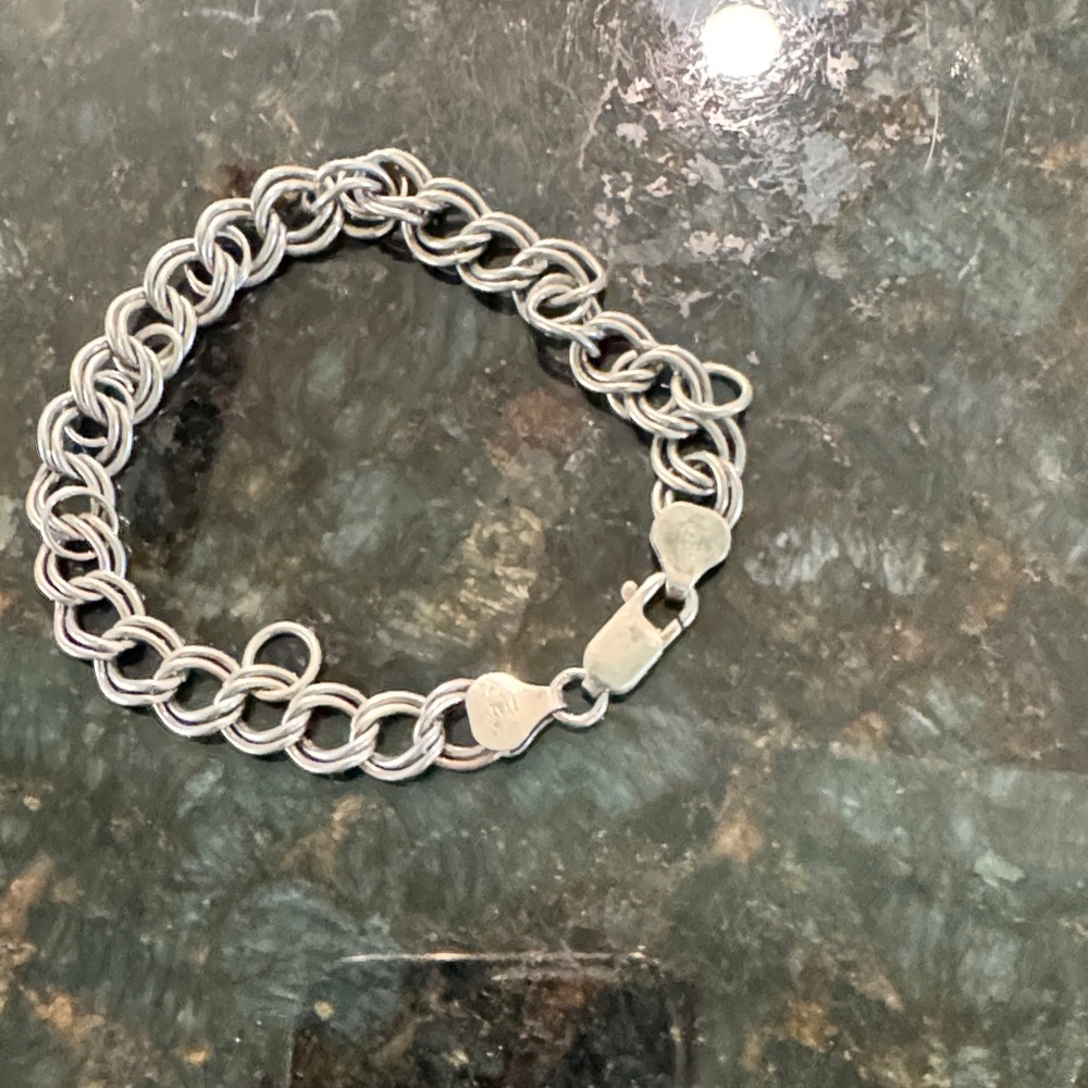 Silver Chain Bracelet 925 Made in Italy - Picture 2 of 4
